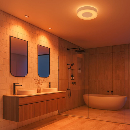 Vestavné svítidlo LED Hermetic IP44 do koupelny 4,2 W 400 lm IP44 Bílá a barevná Ambiance RGB + TW White Smart SMART Zigbee Bluetooth Xamento Philips HUE