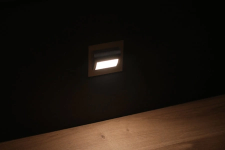 Schodové svítidlo CCT DECORUS 9 LED žárovka 1.2W Satin ProVero Teplá bílá + Studená bílá