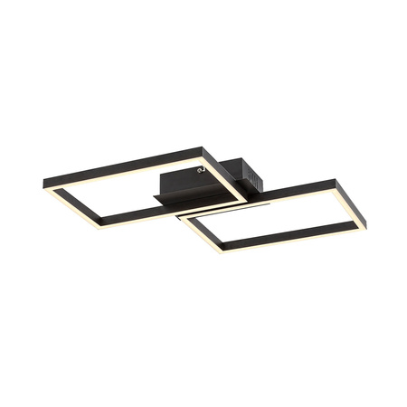 LED stropní svítidlo pro povrchovou montáž 40W 2400lm 2700-6500K CCT RGB Stmívatelné Dálkové ovládání Časovač Černá Moderní Ludano Rabalux
