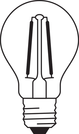 LED žárovka P45 E27 A60 6,5W = 60W 806lm 2700K teplá bílá 200° Filament Dimmable Osram