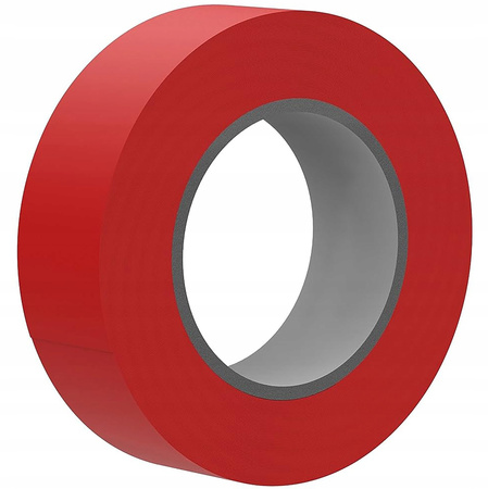 Silná PVC vodotěsná izolační páska 19 mm x 0,13 mm červená 20 m
