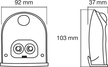 Orientální LED nástěnné svítidlo bílé. BATERIOVÉ napájení 0.95W 4000K Neutrální bila 40lm IP54 DOORLED DOWN LEDVANCE Motion Sensor