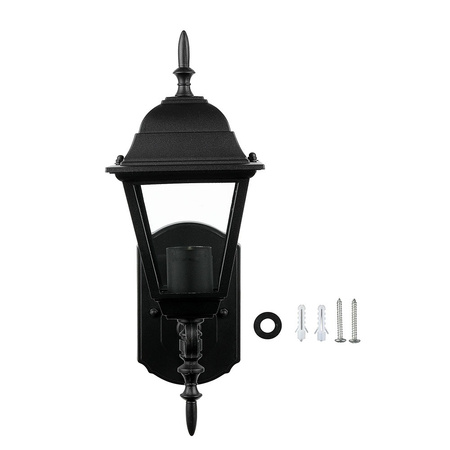 Zahradní lampa E27 Nástěnná lampa Small Matte Black VT-760 V-TAC