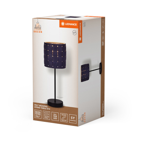 Stolní lampa Stolní svítidlo Stojací dekorativní E14 Šedá USB-C Dekor Ledvance