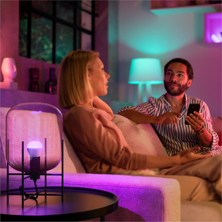 LED žárovka E14 P45 5,1W CCT RGB PHILIPS HUE White & COLOR Ambiance Bluetooth Zigbee