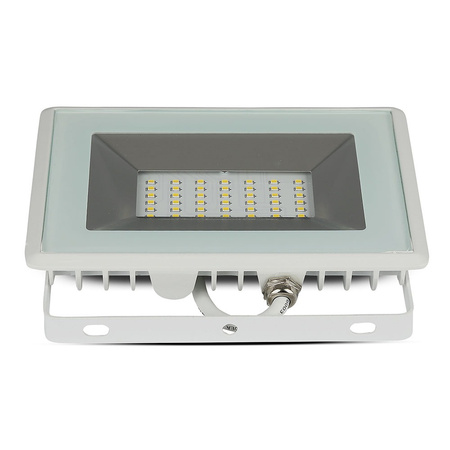 Reflektor LED 30W 2550lm 3000K IP65 Bílá SMD VT-4031W V-TAC