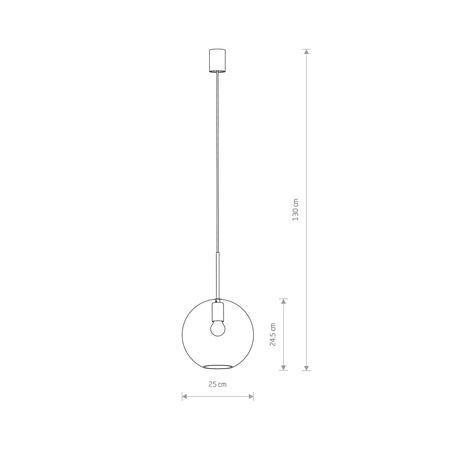 SPHERE L 7850 Nowodvorski E27 Stropní závěsné svítidlo se skleněným stínidlem Moderní