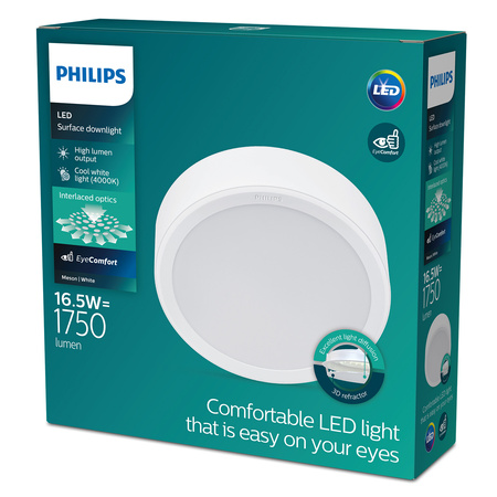 LED panel pro povrchovou montáž LED 16,5W 1300lm 4000K White Meson Philips