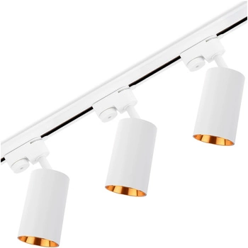 Osvětlovací lišta 1.5m + 3x reflektor lištový, GU10 Bílý Zlatý SAGI LUMILED