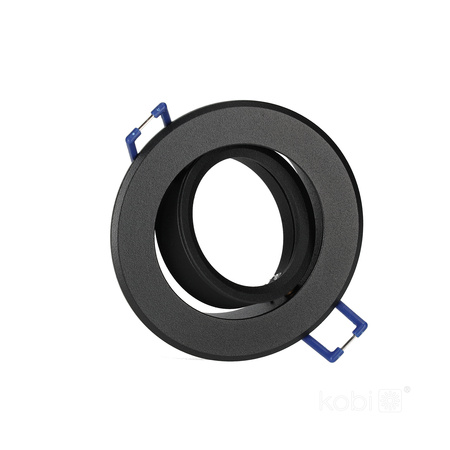 Zapuštěné halogenové bodové svítidlo GU10 černé kulaté Kobi