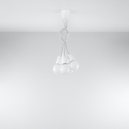 DIEGO LED závěsné stropní svítidlo 5xE27 Overhang White SOLLUX