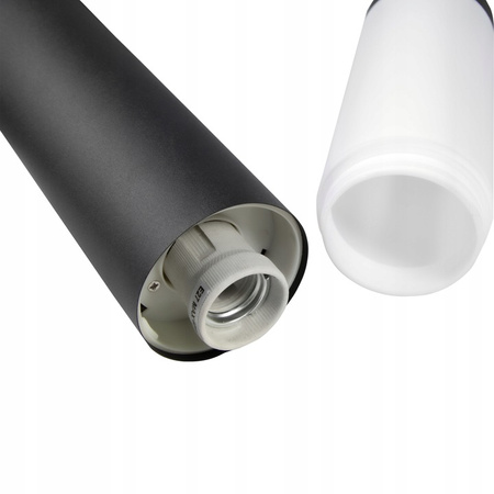 Venkovní zahradní lampa E27 BLACK POST 45 cm s pohybovým a soumrakovým senzorem