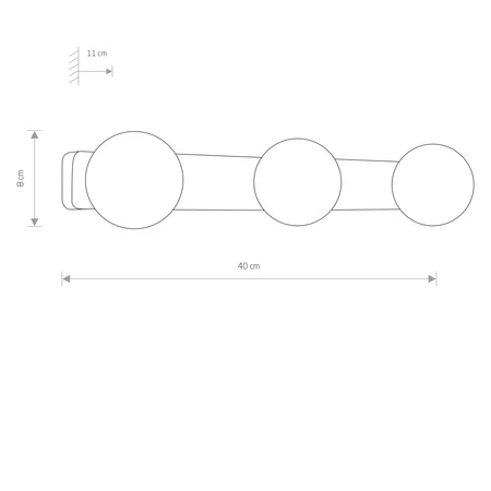 BRAZOS 6951 Nowodvorski Stříbrná nástěnná lampa 3xG9 nástěnné svítidlo Skleněné stínidlo ocel + sklo Minimalist