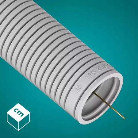 Vlnitá trubka RKGL 40mm 320N trubka s dálkovým ovládáním pro ochranu kabelu 25m šedá AKS ZIELONKA