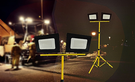 KOBI Reflektor LED 2x50W 4000lm 6000K IP65 na stativu GOLDLUX (Polux)