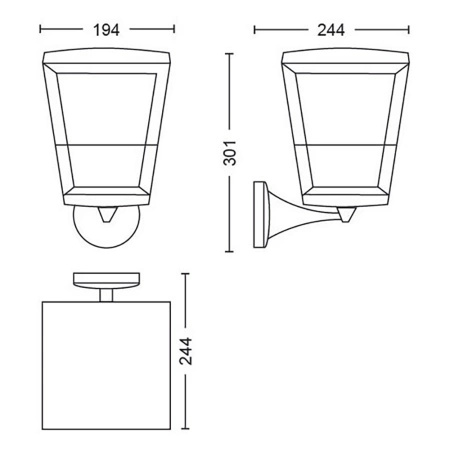 Nástěnná lampa Philips HUE Econic Up Garden 17439/30/P7