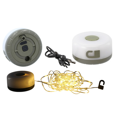 Dobíjecí LED kempinkové světlo Girland s řetězem 8m USB-C