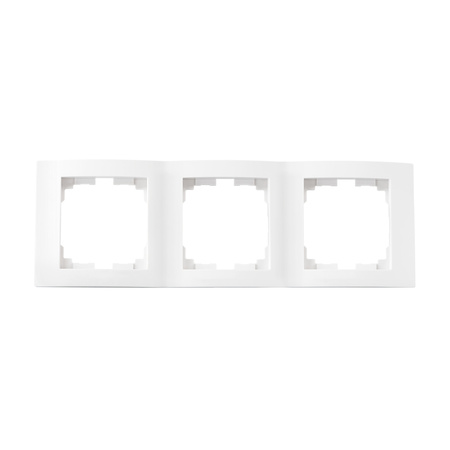 Trojitý vertikální rámeček pro povrchovou montáž zásuvek LOGI Kanlux White