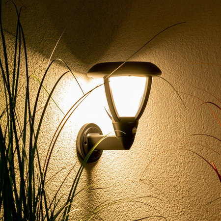 Solární zahradní nástěnné svítidlo Elevation LED nástěnné svítidlo s pohybovým a soumrakovým senzorem 4000K IP44