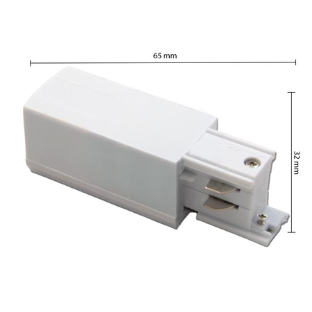 Třífázové koncové napájení pro bílé přípojnice