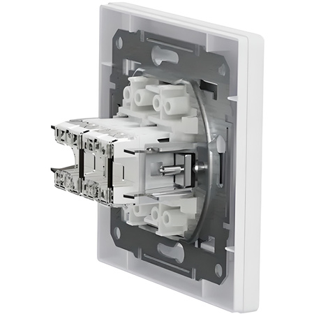 Dvojitá počítačová zásuvka Asphora 2x RJ45 bílá