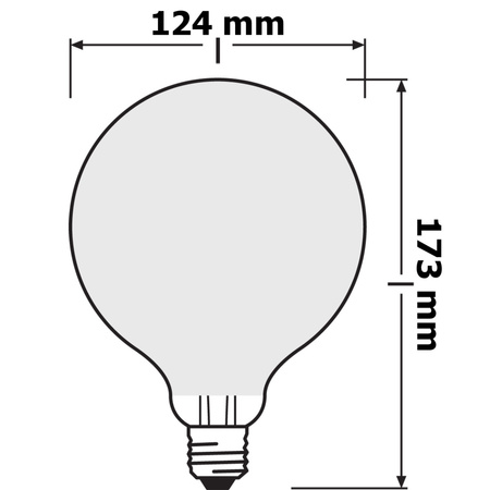 LED žárovka E27 G125 17W = 150W 2542lm 2700K Warm 320° Filament OSRAM STAR