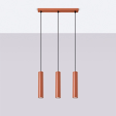 Stropní závěsné svítidlo Tuba Spot 3x GU10 Ochre Red Lagos Ocean Green SL.1491 Sollux