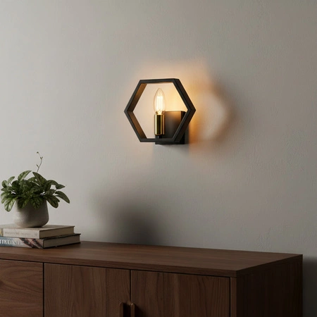 Nástěnné svítidlo Venkovní fasádní svítidlo E14 Black Gold Honey Sanico Goldlux