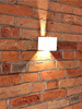 Zahradní nástěnná lampa 2x 3W, 4000K IP54 Bílý LEO LUMILED
