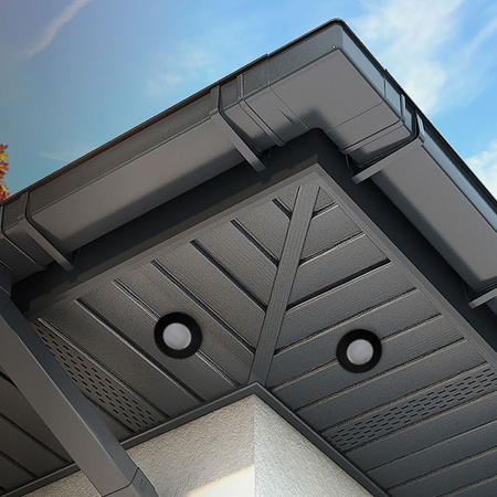 Halogenové Hermetické Koupelnové svítidlo IP44, Černá AQUS + LED GU10 3W 4000K LUMILED