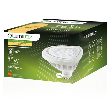 Žárovka LED ES111, GU10 15W = 100W 1521lm 4000K Neutralní bílá 38° LUMILED