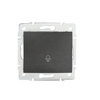 Spínač NO pro zvonek 10A Square Graphite LOGI Kanlux