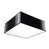LED stropní svítidlo Plafond HORUS E27 čtvercové svítidlo 25cm černé SOLLUX