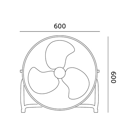 Podlahové oběhové čerpadlo FAN FAN 60cm 100W Silver VIENTO KOBI