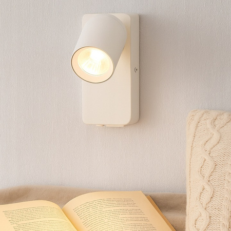 Nástěnná povrchová lampa na čtení GU10 USB bílá matná Timo Masterled
