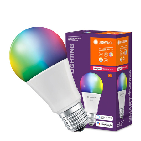 LED žárovka E27 A60 9W 806lm CCT RGB LEDVANCE SMART+ ZigBee Dimmable