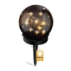 LED solární zahradní lampa ozdobná koule s hroty 3000K IP44 10cm