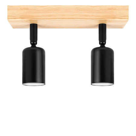 Bodové stropní svítidlo Tuba Reflektor Halogenové svítidlo 2x E27 Pohyblivé Černohnědé Eos Masterled