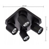 TIMO Stropní nástěnná lampa Nástěnná lampa Reflektor Pohyblivé halogenové svítidlo 4xGU10 Black Square LVT