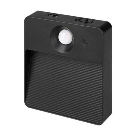 LED dobíjecí lampa 0,6W 85lm 3000/4000/6500K CCT 90° se stmívatelným senzorem pohybu Poli Masterled Black