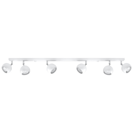 Svítidlo pro povrchovou montáž OCULARE 6L 6xGU10 Reflektor Halogenový pohyblivý pásek Minimalistická bílá SOLLUX