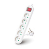 Prodlužovací kabel Zástrčka 5 x uzemněná zásuvka Power Strip On/Off Switch 3m White Linea Kobi