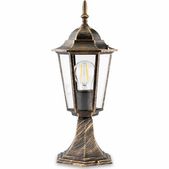 Zahradní stojací lampa LIGURIA-LT 1xE27 nízká 42cm patina - GOLDLUX (Polux)