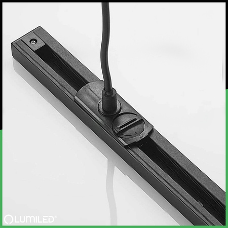 NAPÁJECÍ ADAPTÉR PRO PŘÍPOJNICE MONTÁŽNÍ ZÁKLADNA 1F ČERNÁ LUMILED