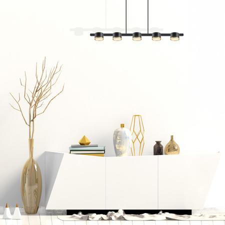 Stropní závěsné svítidlo 5x GX53 Black MIRELLA Sanico Goldlux