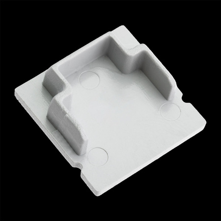 Záslepka pro Povrchový Profil KM38, Plná Šedá Plastová LUMILED