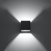 Nástěnné svítidlo LED QUAD G9 Nástěnné svítidlo nahoře kostka antracit SOLLUX