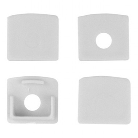 Hliníkový LED profil pro sádrokarton REGIPS Podprofil pro dlaždice bílý 2m s mléčným stínítkem pro LED pásky + koncovky GN Ecolight series