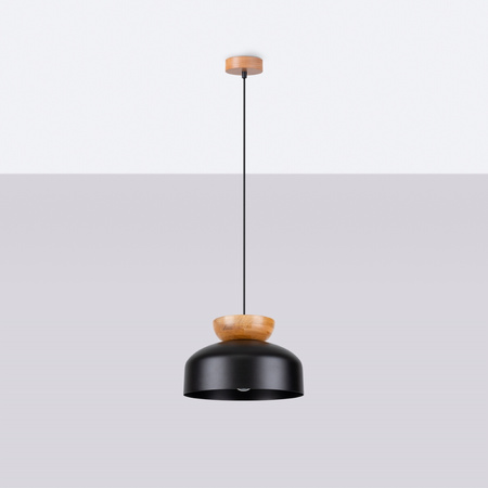 MARION E27 černá skandinávská závěsná lampa SOLLUX