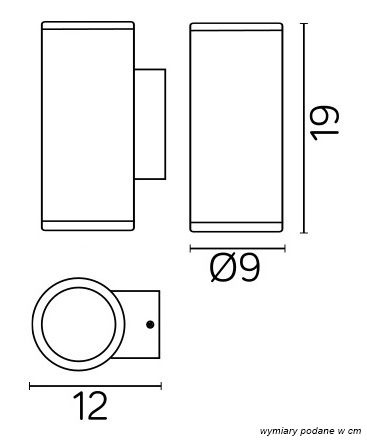 Venkovní zahradní fasádní svítidlo LED nástěnné svítidlo Adela Midi M1457 DG GU10 Su-Ma